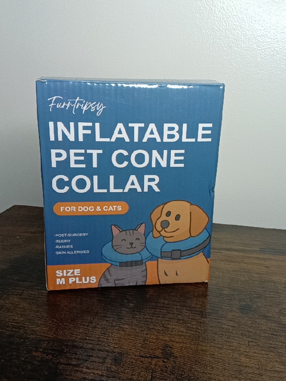 Inflatable Blue Pet 🐶 Dog  Cone Collar -Size M Plus